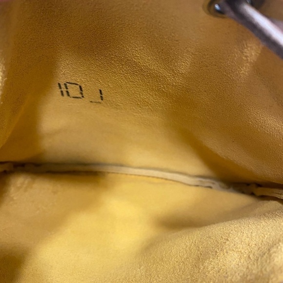 LEATHER Fringed Drawstring Bag with Wild Rose - Picture 9 of 14